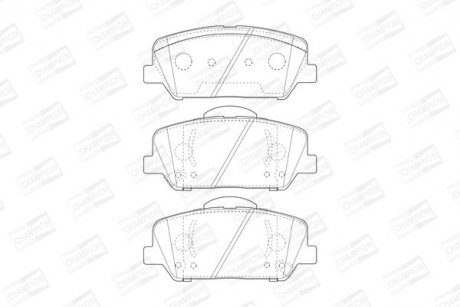 Колодки гальмівні дискові передні Kia Optima (10-), Ceed (15-)/Hyundai i30 (11-) CHAMPION 573447CH