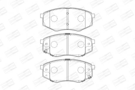 Колодки тормозные дисковые передние HYUNDAI ix20 (JC) 10-, SONATA VI (YF) 09-15|KIA SOUL I (AM) 09-14 CHAMPION 573454CH