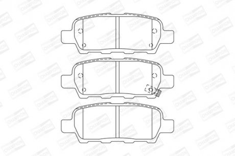 Колодки гальмівні дискові задні Nissan Qashqai/ x-Trail/ Renault Koleos (01-) CHAMPION 573754CH