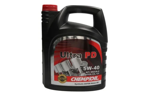 Моторна олива (5L) 5W40 API CH-4 SN ACEA C2 C3 BMW LL-04 CHRYSLER MS-11106 DEXOS 2 FIAT 9.55535 GH2 FIAT 9.55535 S2 FORD M2C917 A MB 228.31 MB 229.51 RENAULT RN 0700 RENAULT RN 0710 REN CHEMPIOIL CH U. PD C3 5W40 5L PL