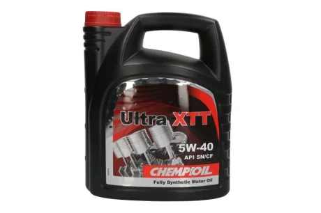 Моторна олива (4L) 5W40 API CH-4 SN ACEA A3 B4 BMW LL-01 BMW LL-98 CHRYSLER MS-10850 CHRYSLER MS-10896 CHRYSLER MS-12991 FIAT 9.55535 H2 FIAT 9.55535 Z2 GM LL-A-025 GM LL-B-025 JASO MA-2 CHEMPIOIL CH U. XTT 5W40 4L PL