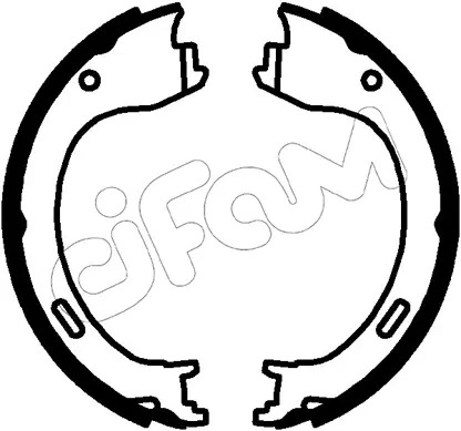 Комплект гальмівних колодок, стоянкове гальмо CIFAM 153-683 (фото 1)