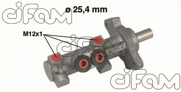 Головний гальмівний циліндр W163 96-(D1=25,4mm, +ABS)(ATE) CIFAM 202-618 (фото 1)