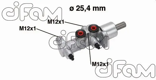 Головний гальмівний циліндр Movano A 99-/Trafic II 03- (D=25,4 мм)(D1=25,4mm, +ESP)(TRW) CIFAM 202-766 (фото 1)