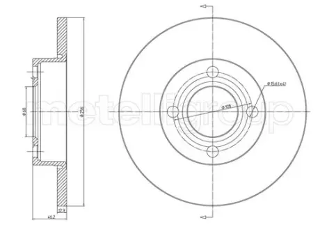 Гальмівний диск перед. Audi 100/80 (83-91) CIFAM 800-062