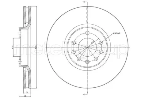 Гальмівний диск пер. Vectra/Signum/Vectra 02-15 CIFAM 800-1353C