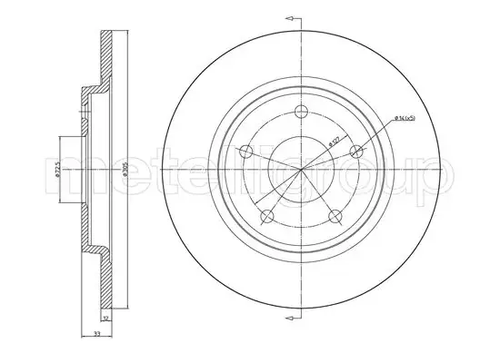 8001382C Гальмівний диск CIFAM 800-1382C (фото 1)