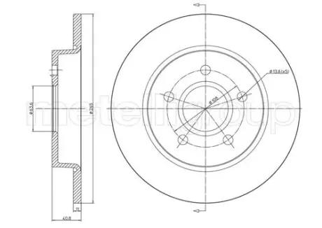 Гальмівний диск зад. Focus II 04-/C-MAX 07- (265x11) CIFAM 800-688C