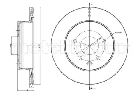 Гальмівний диск зад. Qashqai/X-Trail/Leaf/Koleos 01- (292x16) CIFAM 800-797C