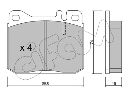 Комплект гальмівних накладок, дискове гальмо CIFAM 822-011-2