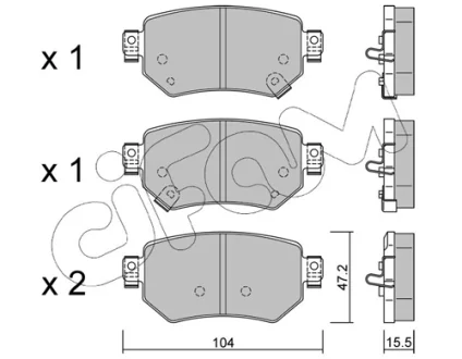 Комплект гальмівних накладок, дискове гальмо CIFAM 822-1159-0