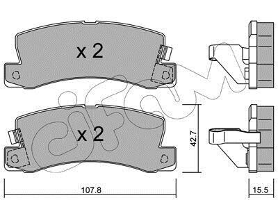 Гальмівні колодки зад. Avensis/Corolla/Camry/Corona/Celica/Carina/RX/ES 87-07 CIFAM 822-161-1