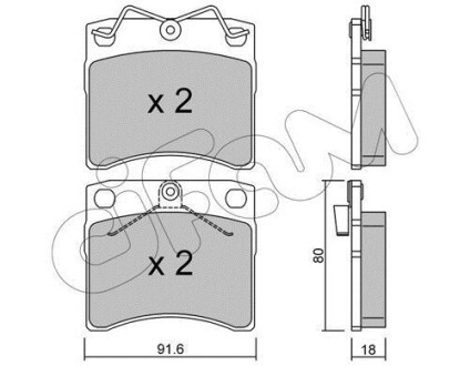 Гальмівні колодки пер. Transporter (96-03) CIFAM 822-163-1