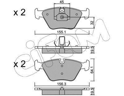 Гальмівні колодки пер. BMW 5 (E39) 95-03 (ATE) CIFAM 822-207-3