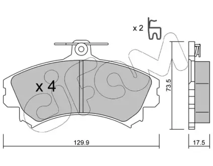 Гальмівні колодки пер. Mitsubishi Colt/Volvo S40/V40 1.1-2.0 i/TD 95- (TRW) CIFAM 822-216-1