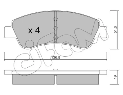 Гальмівні колодки пер. Citroen Berlingo /С3/С4/1.0-2.0 03- CIFAM 822-327-0