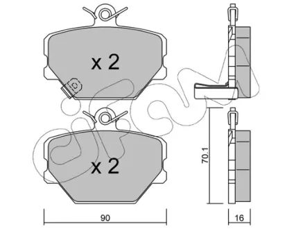 Гальмівні колодки пер. City Coupe/Crossblade/Fortwo (98-14) CIFAM 822-341-0