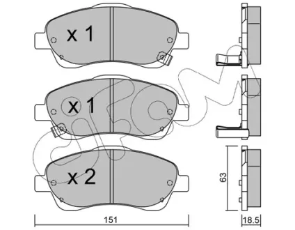 Гальмівні колодки пер. Toyota Avensis 00-08 (bosch) CIFAM 822-450-0