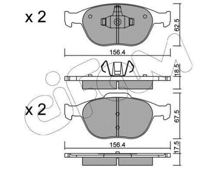 Гальмівні колодки пер. Connect 02- CIFAM 822-533-0