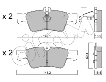 Гальмівні колодки зад. MB E/S-клас (W211/W212/W220/W221) 99- CIFAM 822-568-0