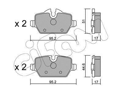 Гальмівні колодки зад. BMW 3(E90)/1(E81) 04-13 (TRW) CIFAM 822-641-0