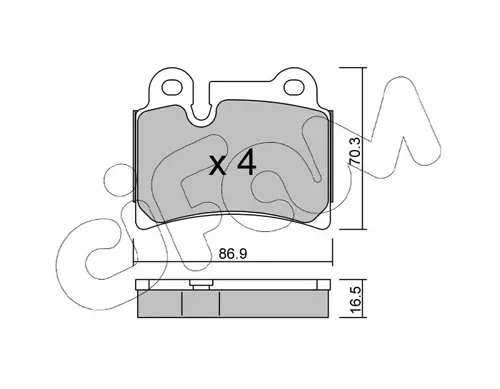 Гальмівні колодки зад. VW Touareg 02-10 (brembo) CIFAM 822-660-0 (фото 1)