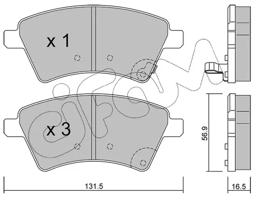 Гальмівні колодки пер. Suzuki SX4 04> CIFAM 822-702-0 (фото 1)