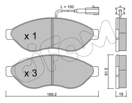 Гальмівні колодки пер. Jumper/Ducato/Boxer 06- (1.1-1.5t) CIFAM 822-708-0