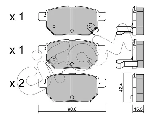 Гальмівні колодки зад. Toyota Corolla/Yaris 05- CIFAM 822-746-0 (фото 1)