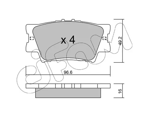 Гальмівні колодки зад.TOYOTA CAMRY/RAV4 III/RAV4 IV 2.0-3.5 06- CIFAM 822-749-0 (фото 1)