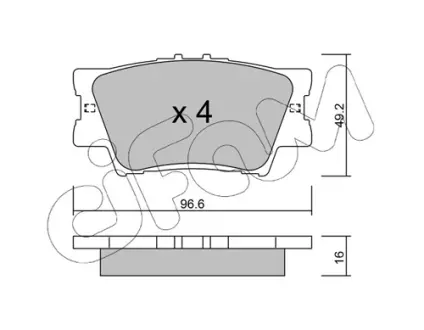 Гальмівні колодки зад.TOYOTA CAMRY/RAV4 III/RAV4 IV 2.0-3.5 06- CIFAM 822-749-0