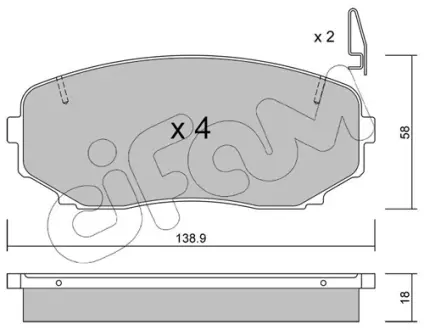 Гальмівні колодки пер. Mazda CX-7/CX-9 07- (sumitomo) CIFAM 822-872-0