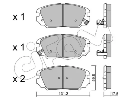 Гальмівні колодки пер. Civic/Sonata/Tucson (04-13) CIFAM 822-885-0