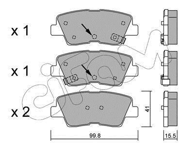 Гальмівні колодки зад. Hyundai i30/i40 11-/Kia Cee\'d 12- (akebono) CIFAM 822-886-1