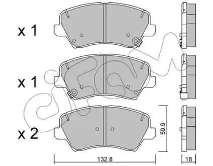 Гальмівні колодки пер. Ceed/Cerato/Elantra/Equus/i30 (09-21) CIFAM 822-944-0
