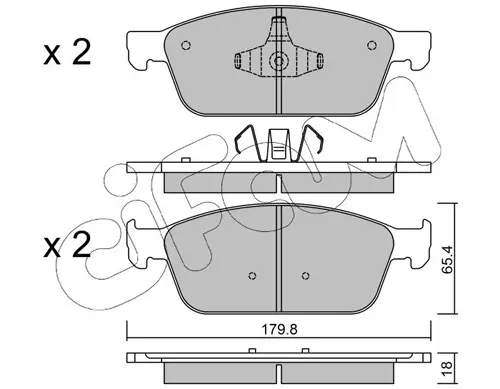 Гальмівні колодки пер. Ford Focus III/Kuga II/Connect 1.0-2.0 13- (Ate) CIFAM 822-989-0 (фото 1)