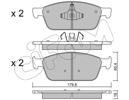 Гальмівні колодки пер. Ford Focus III/Kuga II/Connect 1.0-2.0 13- (Ate) CIFAM 822-989-0