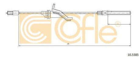 Трос ручного гальма перед. Ford C-MAX II (DXA/CB7, DXA/CEU) 2010/12- COFLE 10.5385