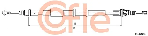 Трос ручника COFLE 10.6860 (фото 1)