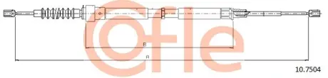 Трос ручного гальма зад. Л/П VAG A3 >>ch 8LX200000 COFLE 107504