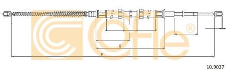 Трос ручника COFLE 10.9037