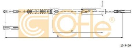 Трос ручного гальма зад.правий MB S-Class 99- 978/800mm COFLE 10.9456