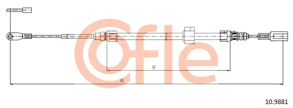 Трос ручника COFLE 10.9881 (фото 1)