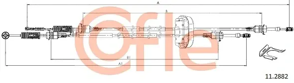 Трос куліси Trafic/Vivaro 2.0 i 01- (1215/930+1295/975) COFLE 11.2882 (фото 1)
