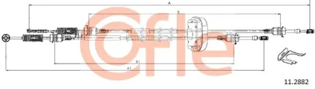 Трос куліси Trafic/Vivaro 2.0 i 01- (1215/930+1295/975) COFLE 11.2882
