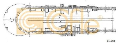 Трос, стояночная тормозная система COFLE 11.548