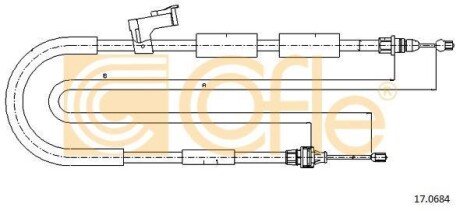 Трос, стояночная тормозная система COFLE 17.0684