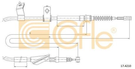 Трос ручника COFLE 17.4210