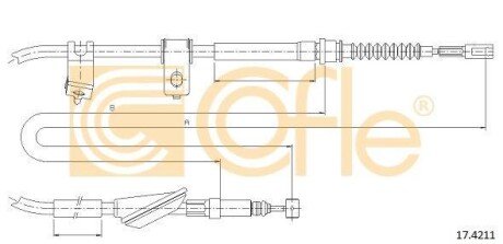 Трос ручника COFLE 17.4211