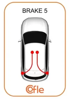 Трос ручного гальма зад. KIA CERATO 04- (+ABS) Л. (1552/1390) COFLE 17.6054